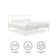 Mainstays Farmhouse Metal Bed, King, White
