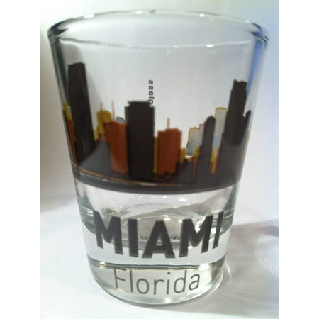 

Miami Florida Sunset Skyline Shot Glass