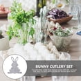 thumbnail image 3 of Rabbit Cutlery Bag Fork Spoon Holder Tableware Dining Decor Forks Silverware Exquisite 8 Pcs, 3 of 6