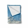 thumbnail image 2 of Clouds Soft Flannel Fleece Throw Blanket, Vivid Air with Clouds Meteoric Reflection Atmosphere Photo Print, Cozy Plush for Indoor and Outdoor Use, 70" x 90", Pale Blue White, by Ambesonne, 2 of 6