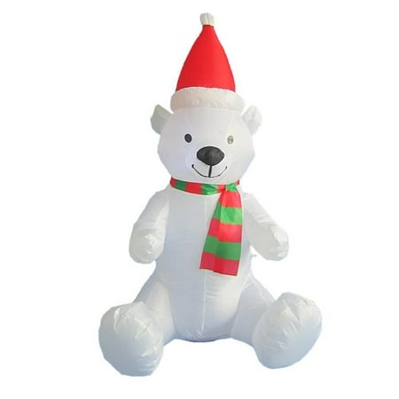 4 foot tall lighted christmas inflatable polar bear with hat led yard art decoration - Polar Bear Inflatable Christmas Decorations 4 foot tall lighted christmas inflatable polar bear with hat led yard art decoration - Polar Bear Inflatable Christmas Decorations