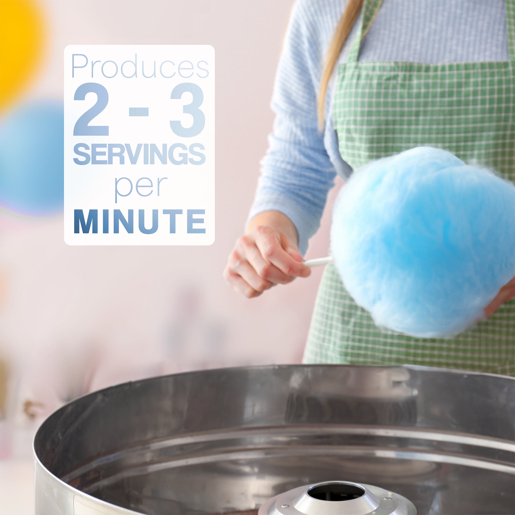 VIVO Blue Electric Commercial Cotton Candy Machine / Floss Maker (CANDY-V001B)