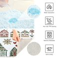 thumbnail image 3 of Yayeee Bath Rugs for Bathroom Floor Set of 2 Non Slip Fluffy Soft Absorbent Mat, Green Nordic Christmas House, 3 of 7