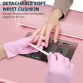thumbnail image 6 of Professional Nail Tech Station with Electric Downdraft Vent, Locking Casters & Storage Drawers, 43” Salon Manicure Table with Wrist Cushion & Dust Collector, 6 of 8