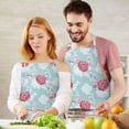 thumbnail image 3 of Pioneer Flower Floral Print Pattern Apron for Women and Men, Cotton Linen Waterproof with Pockets, Adjustable, 33x27 Inch for Kitchen, Gardening, BBQ, Salon, 3 of 6