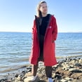 thumbnail image 4 of Swim Parka for Youth and Adults | Heavy-Duty Towel-Lined Weatherproof Swimming Jacket for Men, Women, and Kids (Red-Small) by COR Surf, 4 of 7