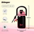 thumbnail image 2 of Sidagar 32 oz Stainless Steel Insulated Water Bottle with Straw and Handle, Leakproof Pop-Lid, Black, 2 of 9