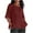 Wine, variant on Womens Plus Size Tops Elbow-Length Dressy Blouses Crew Neck Casual Loose Tunic Tops Summer Shirts S-5XL