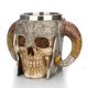 thumbnail image 3 of Monstrate Taza de café de esqueleto, tazas de cerveza vikingas Retro de acero inoxidable, asas de huesos de Halloween, jarra para beber, Teteras, 3 of 6
