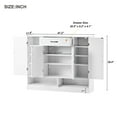 thumbnail image 2 of Sleek and Modern Shoe Cabinet with Adjustable Shelves,  Space-saving Design Side Board for Various Sizes of Items, White, 2 of 17