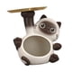 thumbnail image 5 of Estatua de gato de la , llavero de almacenamiento, decoración artística para el hogar, de resina, con bandeja de almacenamiento, plato de dulces, 5 of 9
