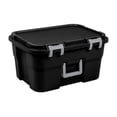 thumbnail image 3 of Sterilite Footlocker, 14 Gallon Plastic Storage Container with Latching Lid, Black, 6 Pack, 3 of 10