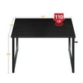 thumbnail image 3 of ODK 40 Inch Small Computer Desk for Home Office, Study Writing Table for Small Spaces, Simple Modern Desk with Headphone Hooks, Black, 3 of 7