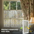 thumbnail image 3 of 3D Stained Glass Window Film, Decorative Window Privacy Film for Bathroom,Front Door,Home, Sun Blocking Heat Control,Static Cling, Golden Ironwork 35.4inch x 78.7inch, 3 of 4