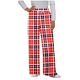 thumbnail image 2 of Soki Women Pajama/Lounge Pants Checkered Printed Drawstring Side Pockets Casual Trousers With Pockets, 2 of 5
