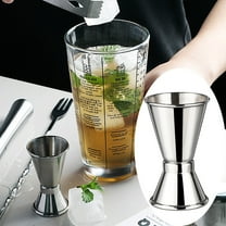 Huayishang Drinking Cup Double Ended Measuring Glass Measuring Device Special Mixing Tool for Milk Tea Shops Ounce Cup, Kitchen Essentials Clearance Sale Silver
