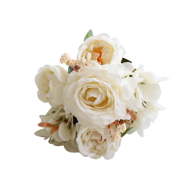 Decoraciones de San Valentín para el Hogar, Seda Artificial Falsas Flores Ramo de Boda Decoración Nupcial, 30cm de Largo Peón Vibrante para Piezas Centrales, Peones Flores Artificiales
