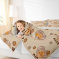 thumbnail image 4 of Manfei Cute Capybara 7-Piece King Bedding,Lovely Heart Print King Bed in a Bag,Brown,Light Gray Reversible, 4 of 7