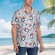 thumbnail image 3 of Balery I Love USA Camisas hawaianas de manga corta para hombre, camisas playeras de corte holgado, camisas de vacaciones con botones,X-Large, 3 of 7