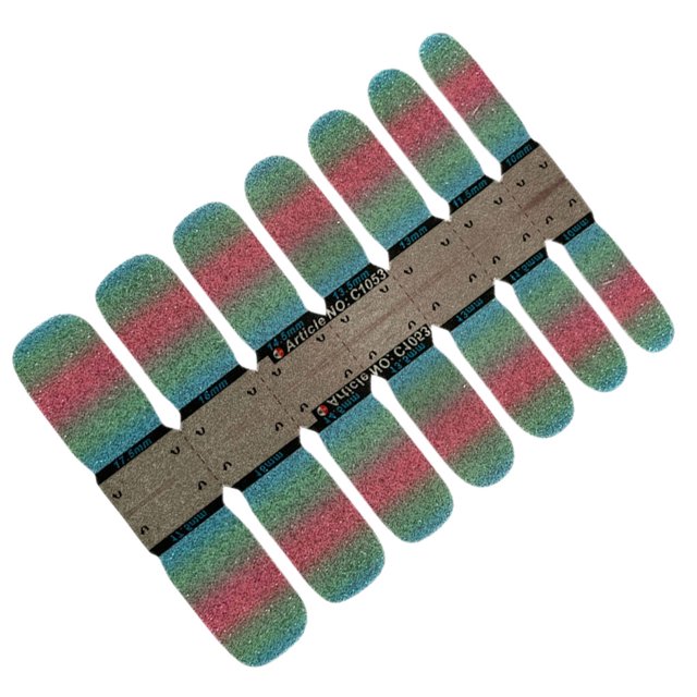 Soidarity Adhesivo para uñas, estilo autoadhesivo, textura esmerilada, fuerte viscosidad, cobertura completa, puntas de manicura llamativas y encantadoras Juegos de manicura C1053 Soidarity CE011893-09B