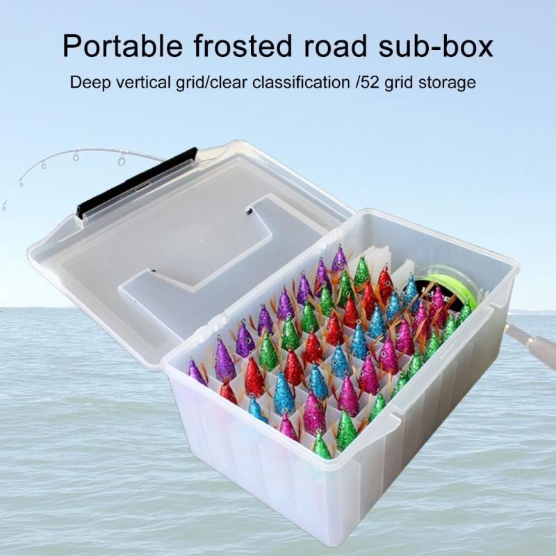 CEORPER Fishing Tackle Box Fishing Lined Organizers Squid Jig Hard Lures Tool Case