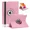 Hot Pink, variant on For Apple iPad 7th 8th 9th 10.2" Case 360 Degrees Rotating Leather Cover
