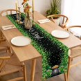 thumbnail image 4 of St. Patrick''s Day Table Runner 120 Inches Long Farmhouse Dress Scarves, Spring Shamrocks Green Gnomes Black Dining Tablerunner for Coffee Table/Kitchen Island/Party Décor, 13" x 120", 4 of 8