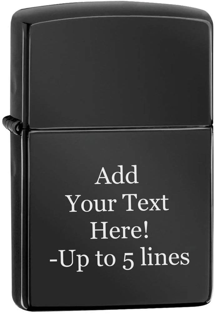 Zippo Lighter - Personalized Message Engraved on Backside Leaf Smoke 48926