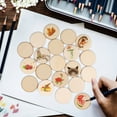 thumbnail image 6 of 100pcs Unfinished Wood Circles 32mm Wooden Discs Round Cutouts for Crafts Art Projects Home Decor and Ornaments, 6 of 8