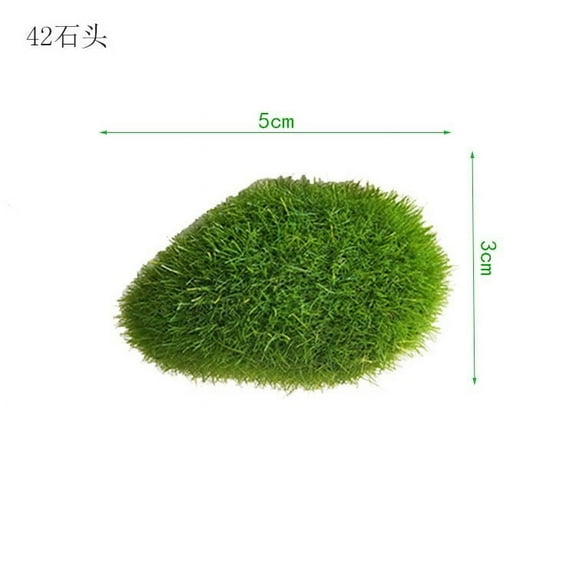 suxuMhao Green Simulated Moss Stone - Pack of 5 Fake Moss Stones for Crafts, Pot Filler for Artificial Plants, Landscape Decoration Ornaments, Size 1.18x2in,Plush production, lightweight