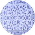 thumbnail image 1 of Ahgly Company Indoor Round Persian Blue Traditional Area Rugs, 6' Round, 1 of 4