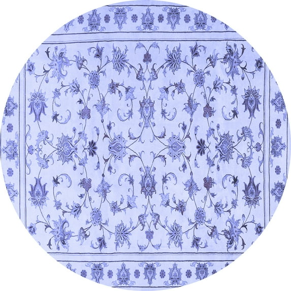 Ahgly Company Indoor Round Persian Blue Traditional Area Rugs, 6' Round