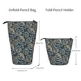 thumbnail image 2 of Xecao Indian Paisley 2 Print Telescopic Pencil Bag Pen Holder Pop Up Stationery Case Stand-up Retractable Transformer Bag Standing Organizer, 2 of 6