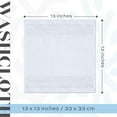 White Classic Luxury Cotton Washcloths Large 13x13 Hotel Style Face