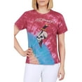 thumbnail image 2 of Ed Hardy Womens Skull Tie Dye Graphic T-Shirt Pink L, 2 of 5