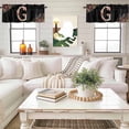 thumbnail image 4 of Black Letter G Flower Valance Curtain for Windows Watercolor Alphabet G Pink Beige Floral Leaf Rod Pocket Curtain Valances Short Window Treatments for Kitchen Bathroom Laundry Basement 42 x 18 Inch, 4 of 9