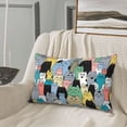 thumbnail image 5 of Lsque Different Cats Pattern Pillow Case – Soft & Cozy Throw Pillow Cover, Hypoallergenic Cushion Case for Sleeping Women with Envelope Closure-16"x24", 5 of 6