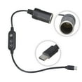 thumbnail image 4 of USB C To 5V9V12V15V24V Car Cigarette Lighter Socket Female Converter Adapter With Adjustable Voltage Digital Display For Dash Cam Radar Detector, 4 of 11