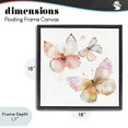 thumbnail image 4 of Stupell Industries Cottage Pink Watercolor Butterfly Trio Black Floating Frame Canvas Art, 18 x 18, by Creative Studio, 4 of 8