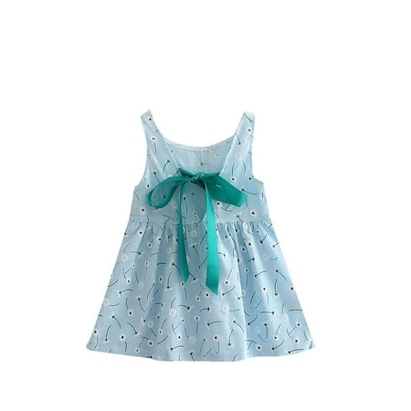 

QWERTYU Infant Baby Toddler Child Children Kids Floral Dress for Girl Sleeveless Sundress Summer Dresses 1T-6T