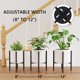 thumbnail image 2 of Soporte de metal ajustable para plantas interior exterior adapta macetas 8 a 12 pulgadas soporte moderno mediados siglo negro, 2 of 7