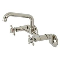 Kingston Brass KS423PN Concord Two-Handle Wall-Mount Kitchen Faucet, Polished Nickel
