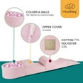 thumbnail image 4 of Open Box MeowBaby 4 Element Baby Foam Blocks Ball Pit w/100 Balls, Powder Pink, 4 of 8