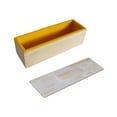 thumbnail image 2 of Moldes rectangulares de silicona para jabón con tapa de madera, flexibles y hechos a mano. Amarillo, 2 of 9