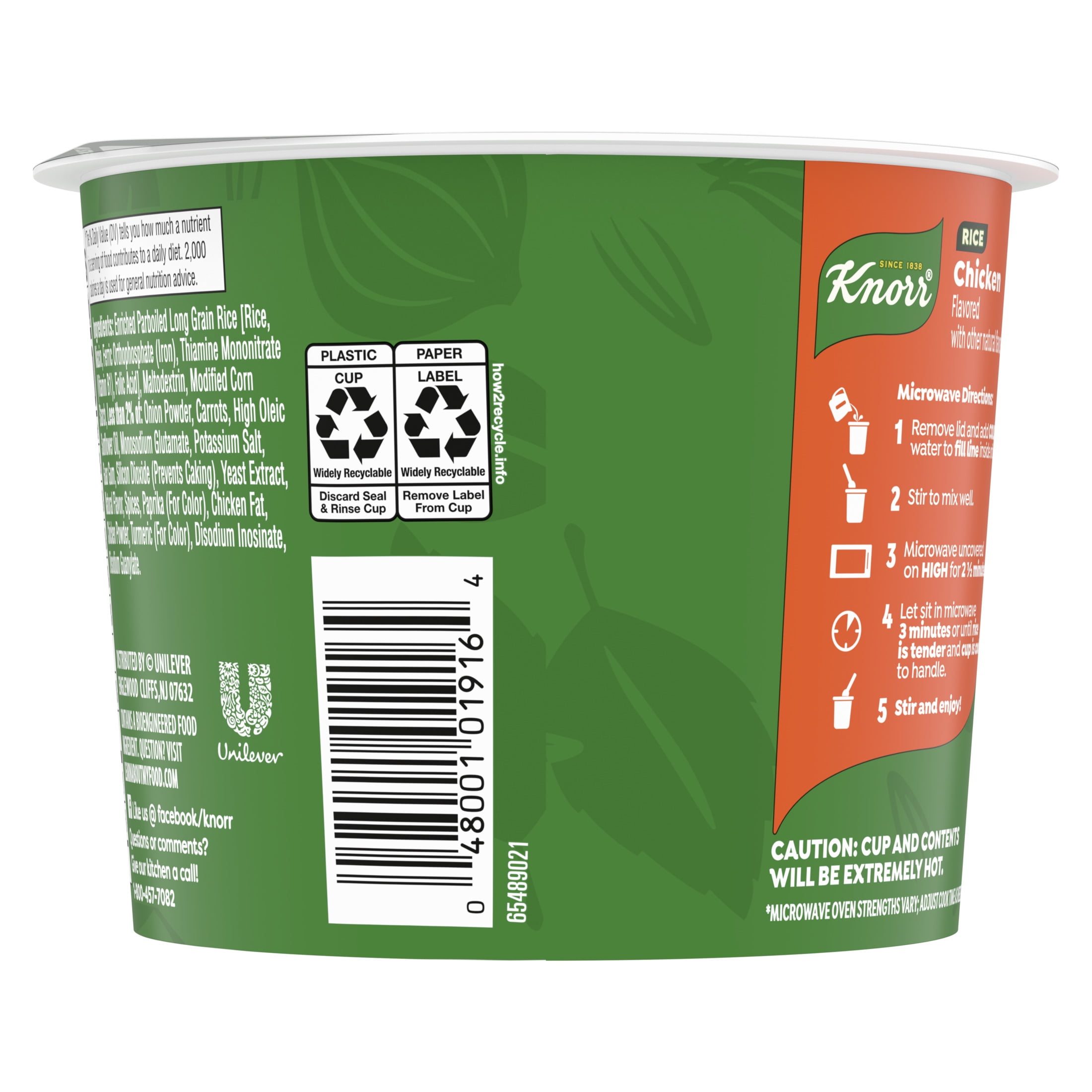 Knorr Sides Chicken Rice Cup 2.0oz, Made With Real Vegetables