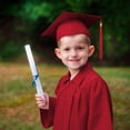 thumbnail image 5 of RTKFRFLM Kids Graduation Gown and Cap Set Kindergarten Preschool Graduation Day Outfit Classic V-Neck Academic Robe with Tassel Hat School Ceremony Apparel, 5 of 8