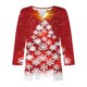 thumbnail image 5 of Puntoco Blusa informal de cuello redondo con mangas 3/4 cortas y estampado a la moda para mujer, 5 of 5