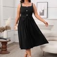 thumbnail image 4 of FNFYFH Women's Square Neck A Line Maxi Dress Plus Size Sleeveless Tank Dresses Summer Casual Flowy Long Beach Sun Dresses Wedding Guest Dress, 4 of 9