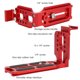 thumbnail image 5 of Placa de liberación rápida en forma de L de metal universal con soporte de zapata para cámara SLR con cabezal esférico hidráulico (rojo), 5 of 9