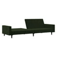 thumbnail image 2 of vidaXL 2-Seater Sofa Bed Dark Green Velvet, 2 of 5